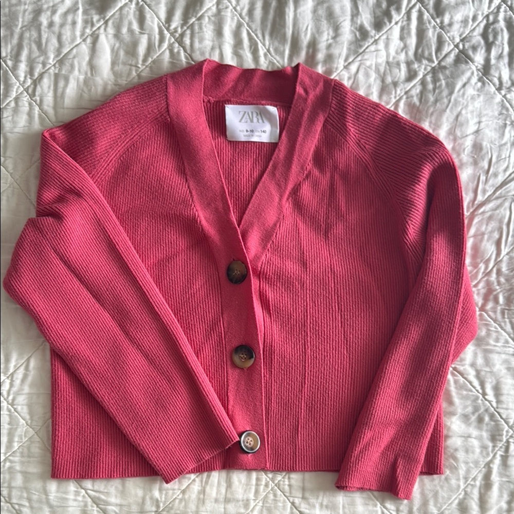 Zara Women's Vibrant Pink Cardigan